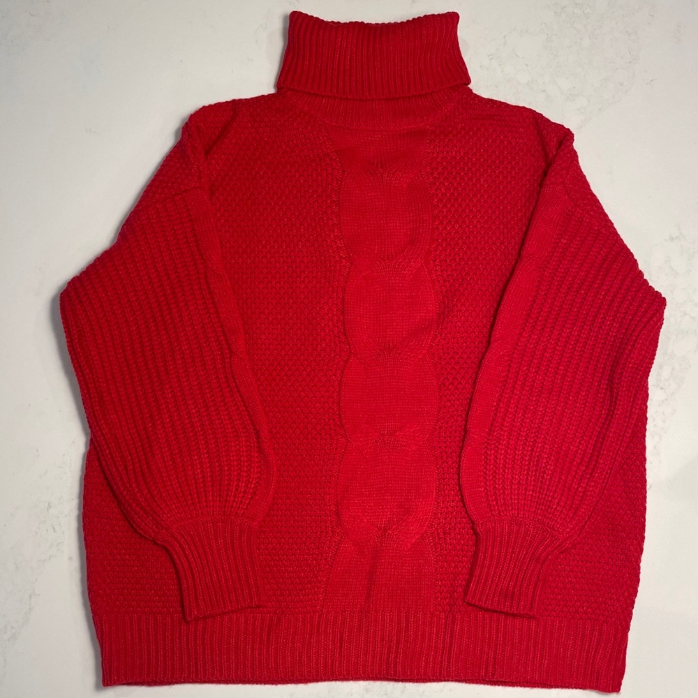 NWT Red turtleneck sweater size small